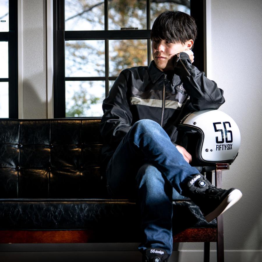 FIFTY-SIX ブラック バイク用　light blouson 56デザイン ブルゾン フィフティーズ ブルゾン'26 バイク ウェア