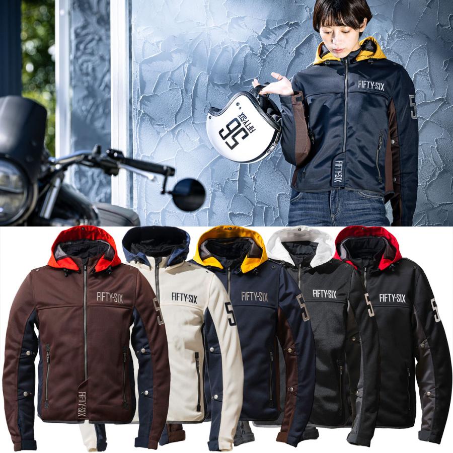 56デザイン メッシュジャケット カラー フーディー メッシュ