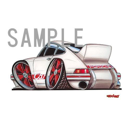 イラスト ポルシェ73カレラ（赤） : MotorParade - 通販