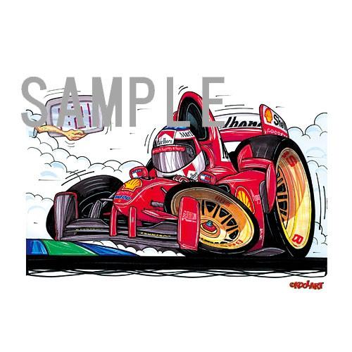 イラスト フェラーリ・シューマッハ : MotorParade - 通販 - Yahoo