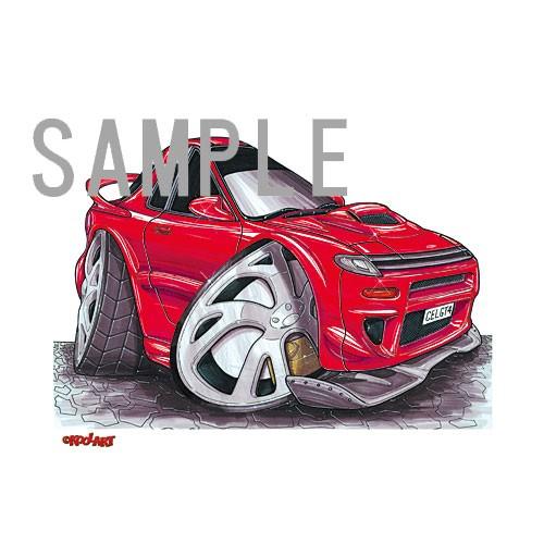 絵画アート 自動車 セリカ ＣＥＬＩＣＡ イラスト セリカGT-FOUR(5代目ST-185・赤) : MotorParade - 通販