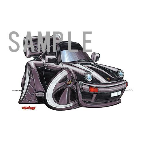 イラスト ポルシェ930（黒） : MotorParade - 通販 - Yahoo