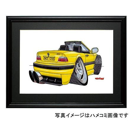 イラスト BMW E36 M3カブリオレ（黄・後ろ） : MotorParade - 通販