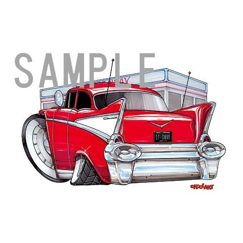 1956年シボレー 赤と白 モデルカー 1956年シボレー 赤と白 モデルカー