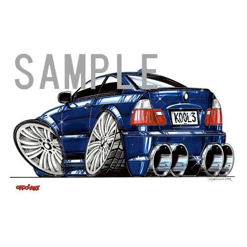 イラスト BMW E46 M3（青・後ろ） : MotorParade - 通販 - Yahoo