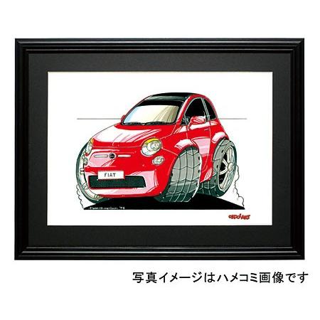 イラスト フィアット500（新型・赤） : MotorParade - 通販