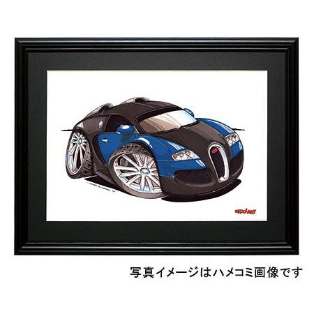 イラスト ブガッティ・ヴェイロン（青・前） : MotorParade - 通販