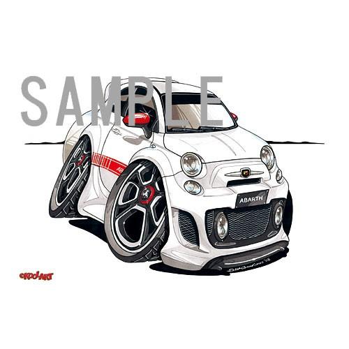 イラスト フィアット500（アバルト・前） : MotorParade - 通販