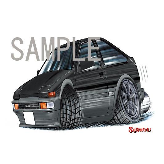 イラスト 86トレノ（3Dr・黒/銀） : MotorParade - 通販 - Yahoo!ショッピング