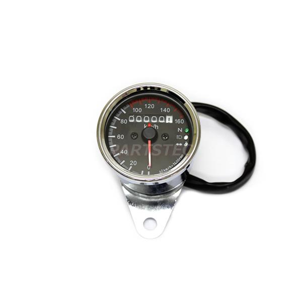 機械式 バイク 160km スピードメーター ブラックパネル LED