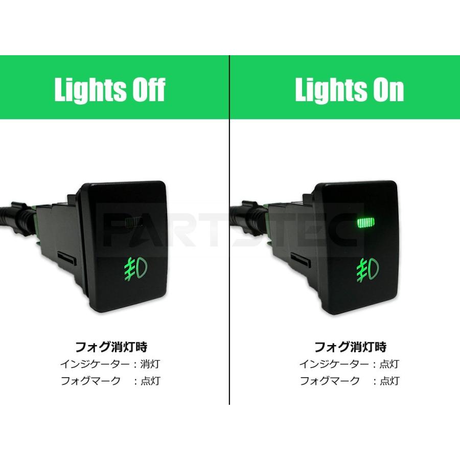 アルファード トヨタ フォグ配線 フォグ ハーネス LEDスイッチ付 30系