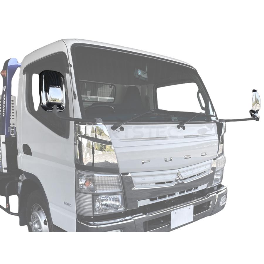 キャンター 純正メッキミラーカバー 左右新品【未使用】 三菱ふそう ジェネレーションキャンター メッキパーツ ミラーカバー 3