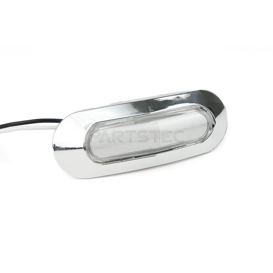 LED サイドマーカー ホワイト 白 2個 24V 面発光 メッキ ランプ マルチ 