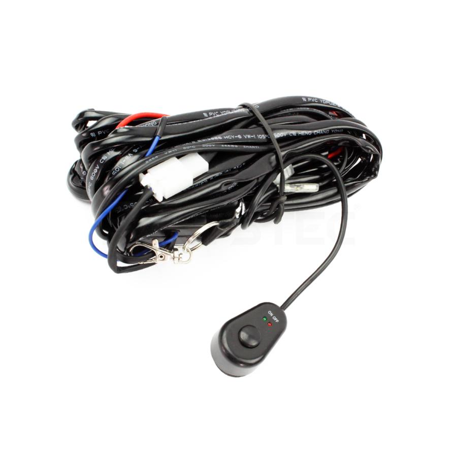 NBフォグランプ用リモコンハーネスキット（2Pコネクター付き） フォグセット 汎用 12V ワイヤレスリモコン付 フォグ配線 フォグリレー ハーネス ON