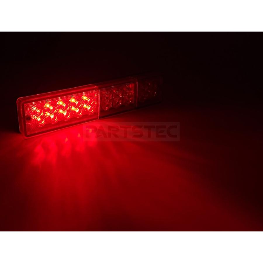12V 24V 兼用 汎用 LED テールランプ 左右 2個セット 40LED ブレーキ