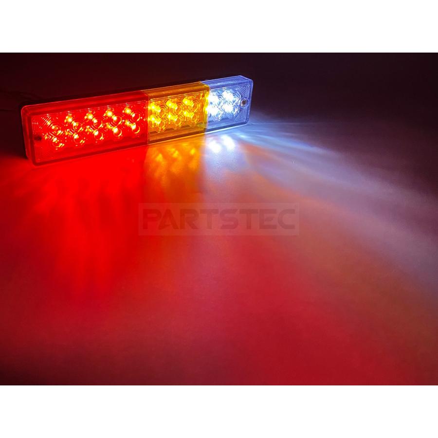 12V 24V 兼用 汎用 LED テールランプ 左右 2個セット 40LED ブレーキ