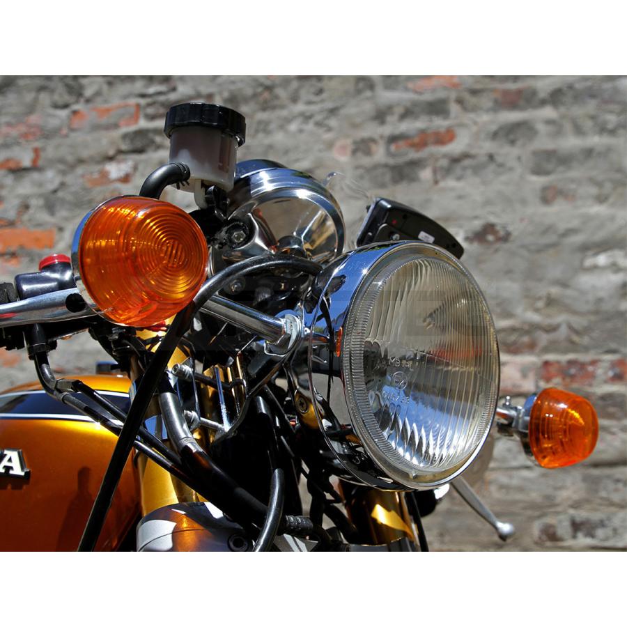 美品　ホンダ　CB223Sウィンカー 前後4個セット ステ−付 ホンダ（HONDA） CB系 純正タイプ バイク ウインカー メッキ 4個セット