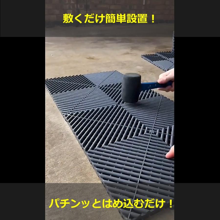 ガレージタイル ガレージマット ブラック 黒 20枚セット 40cm×40cm×1.8 