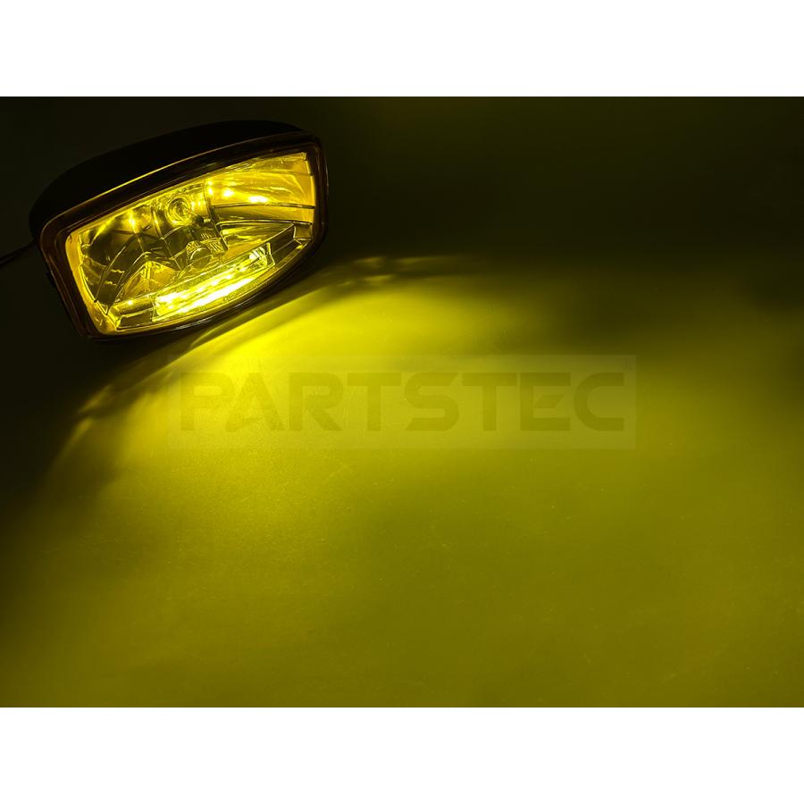 24V 汎用 トラック オーバル フォグランプ イエローレンズ 2個セット