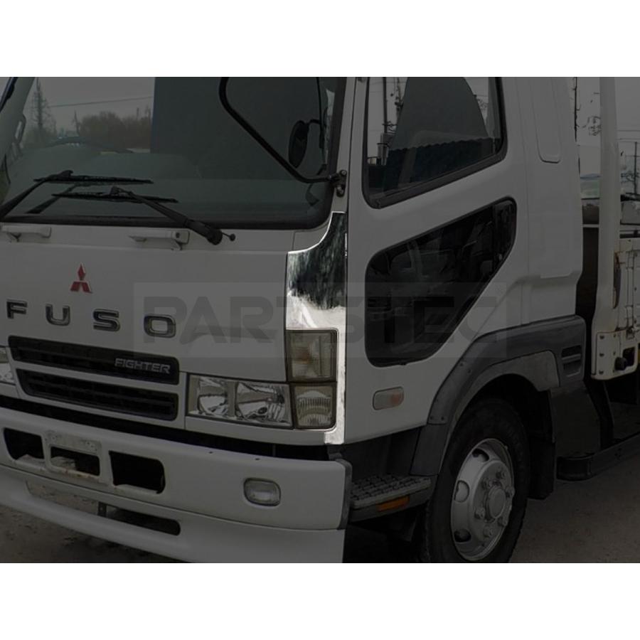 三菱 ふそう NEWファイター メッキ フロント コーナーパネル 交換タイプ 三菱ふそう 三菱 ふそう NEW ファイター メッキ コーナー パネル 左右