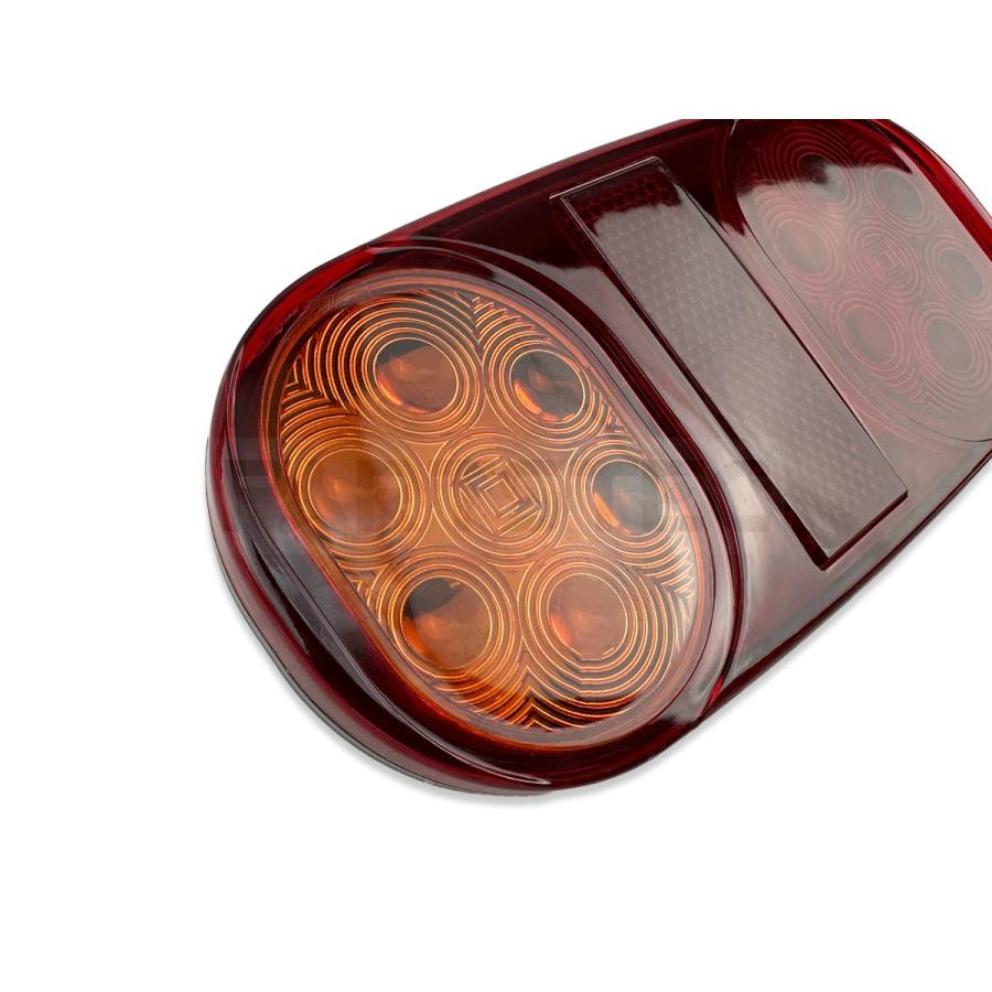 LEDテールランプ24v　　 クリア/レッド 左右セット 12V 24V 汎用 LED テールランプ 左右 2個セット 反射板付 トレーラー