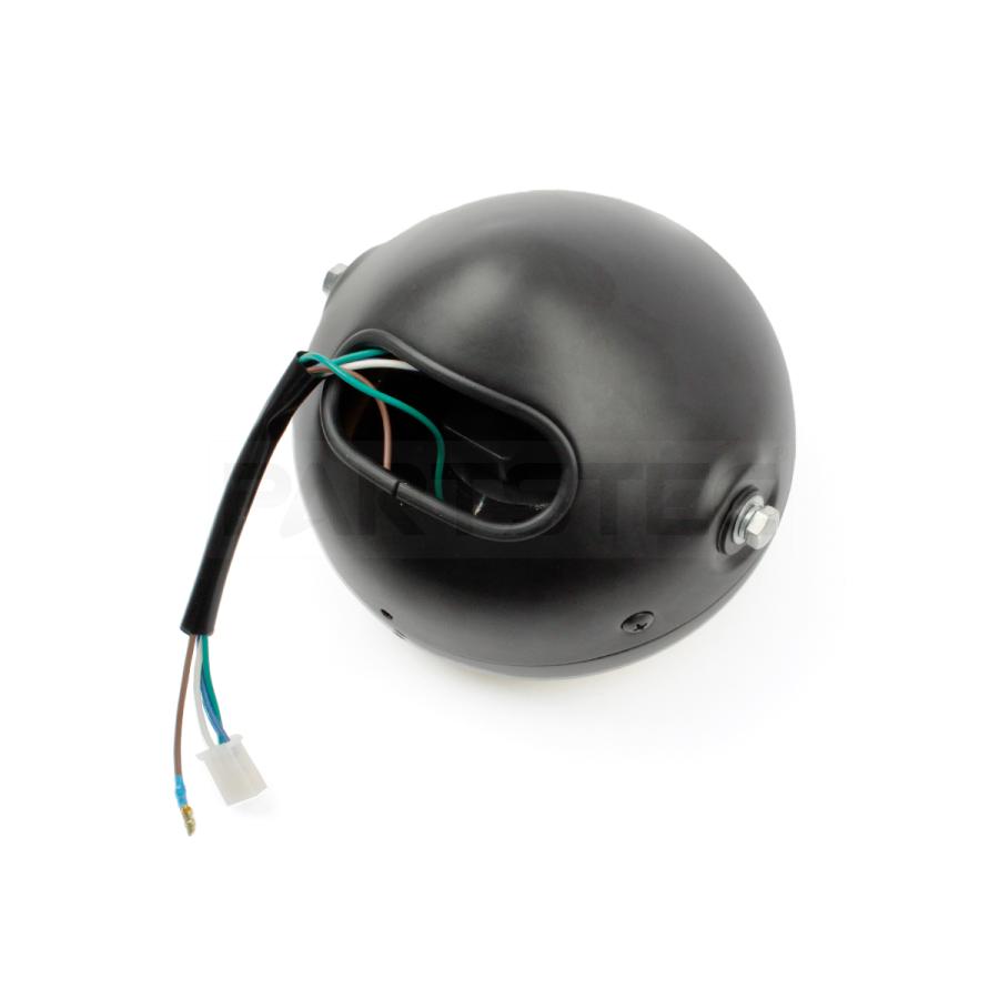 12V 汎用 5.5インチ ヘッドライト イエローレンズ メッシュ ストーン