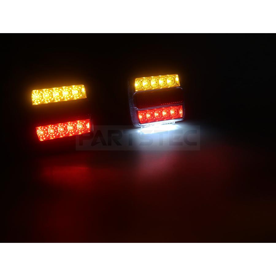 12V 汎用 トレーラー ヒッチメンバー LED テールランプ 左右 セット
