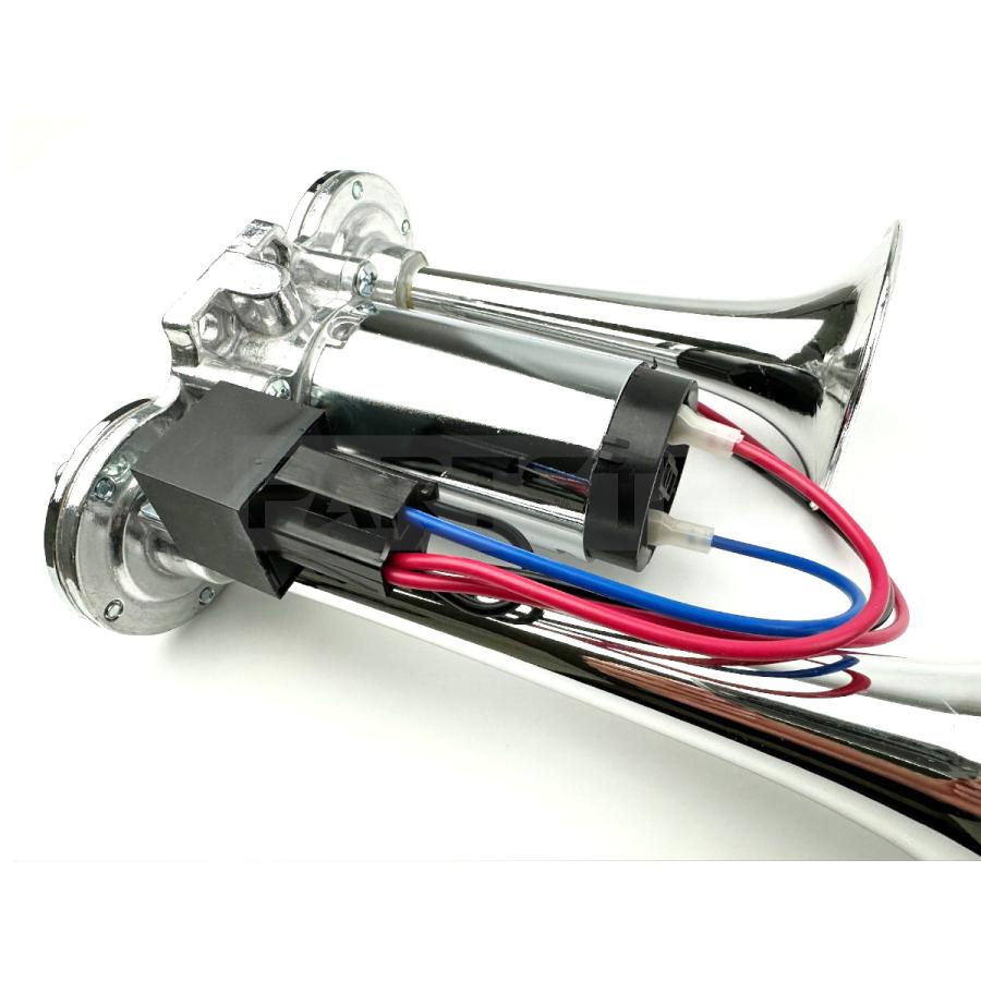 エアータンク　エアーコンプレッサー　ステンレス　ヤンキーホーン　デコトラ Amazon | ヤンキーホーンエアータンクセット 12V用 トラック用品