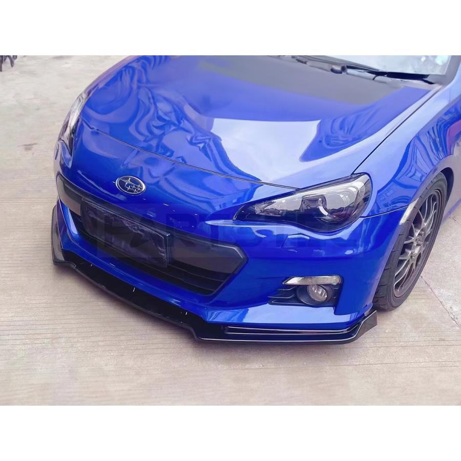 BRZ スバル ZC6 カーボン柄 フロント リップ スポイラー 3分割 エアロ