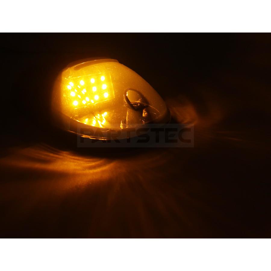 12V LED ルーフマーカー 5個セット ブラックレンズ アンバー サイド
