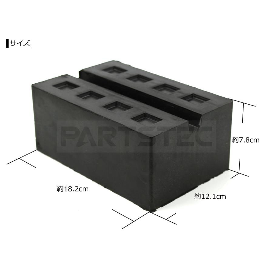 1個 リフト ブロック 80mm 超高耐久モデル ゴム製 タイヤ交換 溝 1個 リフト ブロック 80mm 超高耐久モデル ゴム製 タイヤ交換 溝