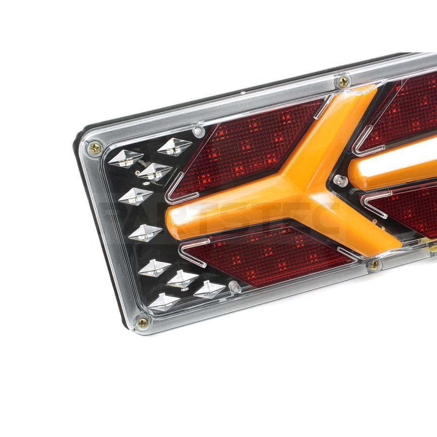 トラック LED テールランプ 左右セット 薄型 クリアレンズ 24V テール 