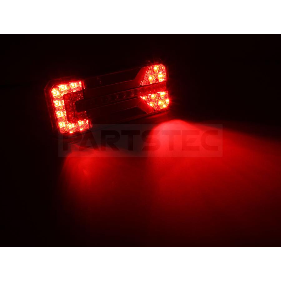 トラック LED テールランプ 左右セット 12V 24V 流れる ウインカー
