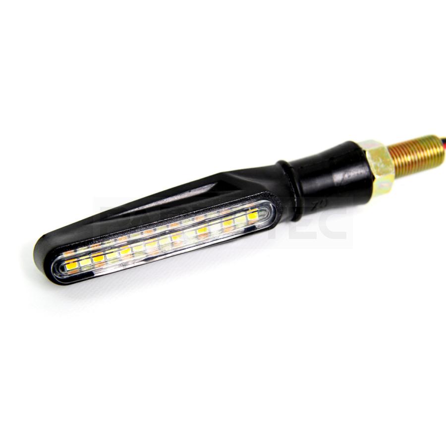 バイク 流れる LED ウインカー スティックタイプ 2個 ホワイト
