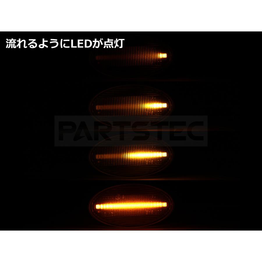 ハスラー MR31S MR41S LED サイドマーカー スモーク 流れる ウインカー シーケンシャル 流星 /107-4 O-1｜motorpower7｜03