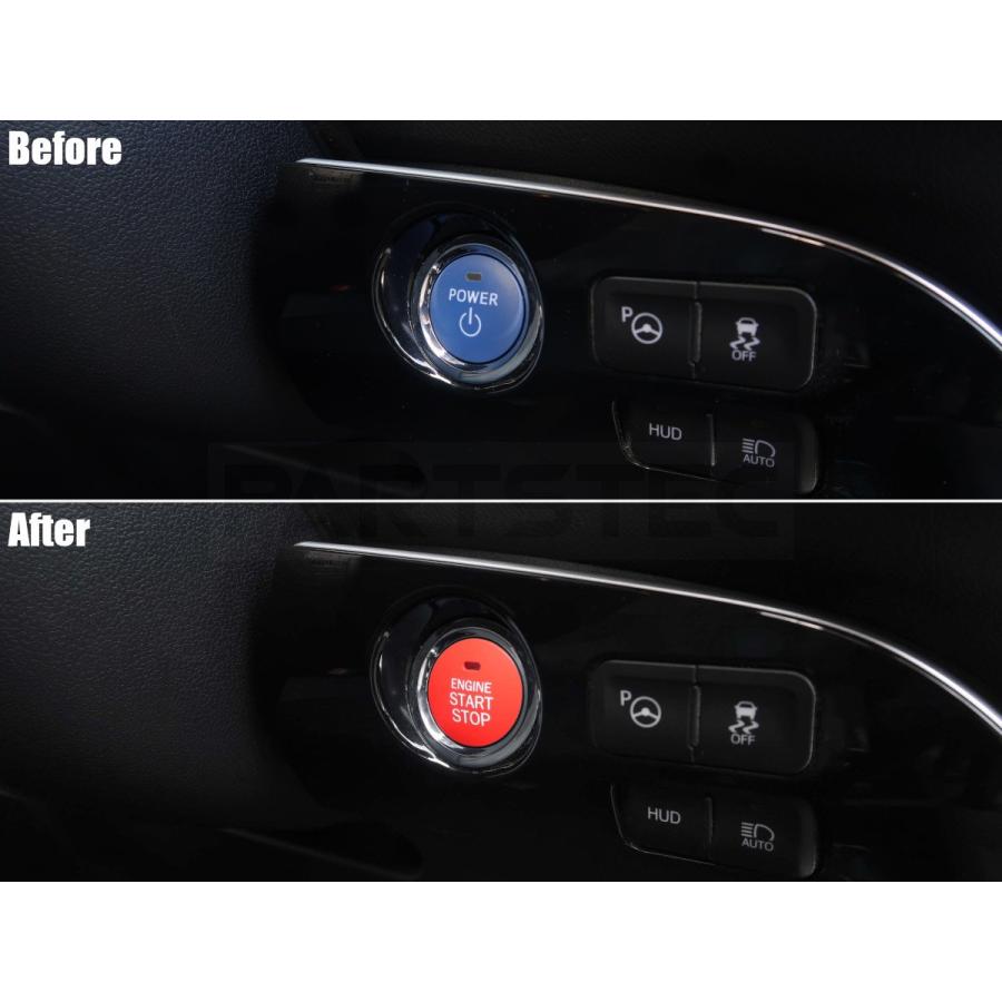 トヨタ RAV4 30系 エンジン プッシュ スタート スイッチ カバー レッド  