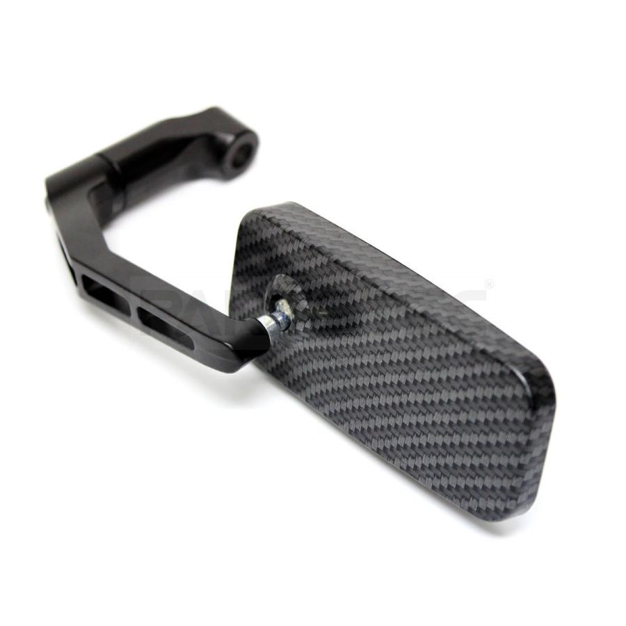 PCX カスタム ミラー カーボン柄 スクエア ローポジション バイク 汎用