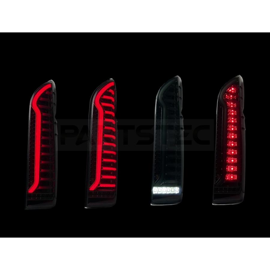 ハイエース □ハイエース 200系 LED ファイバー テールランプ 流れる