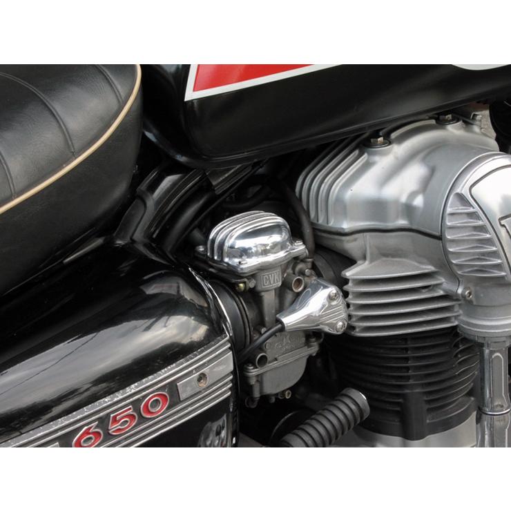 FORK W650用 キャブレタートップカバー 'Rounded Fin' (7137-01