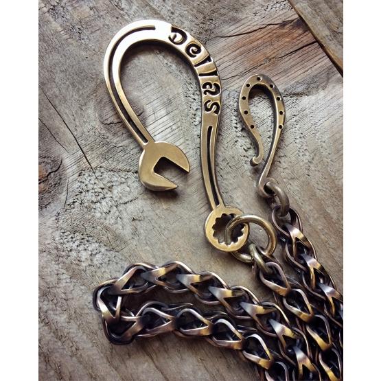 MOTOR ROCK D'ellas Leathers ブラスウォレットチェーン (DL-13