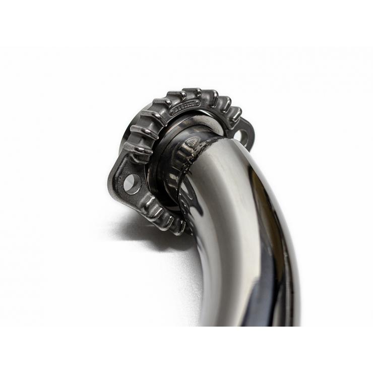 MOTOR ROCK SR400/500 オールドスタイル手曲げマフラー ベアメタル