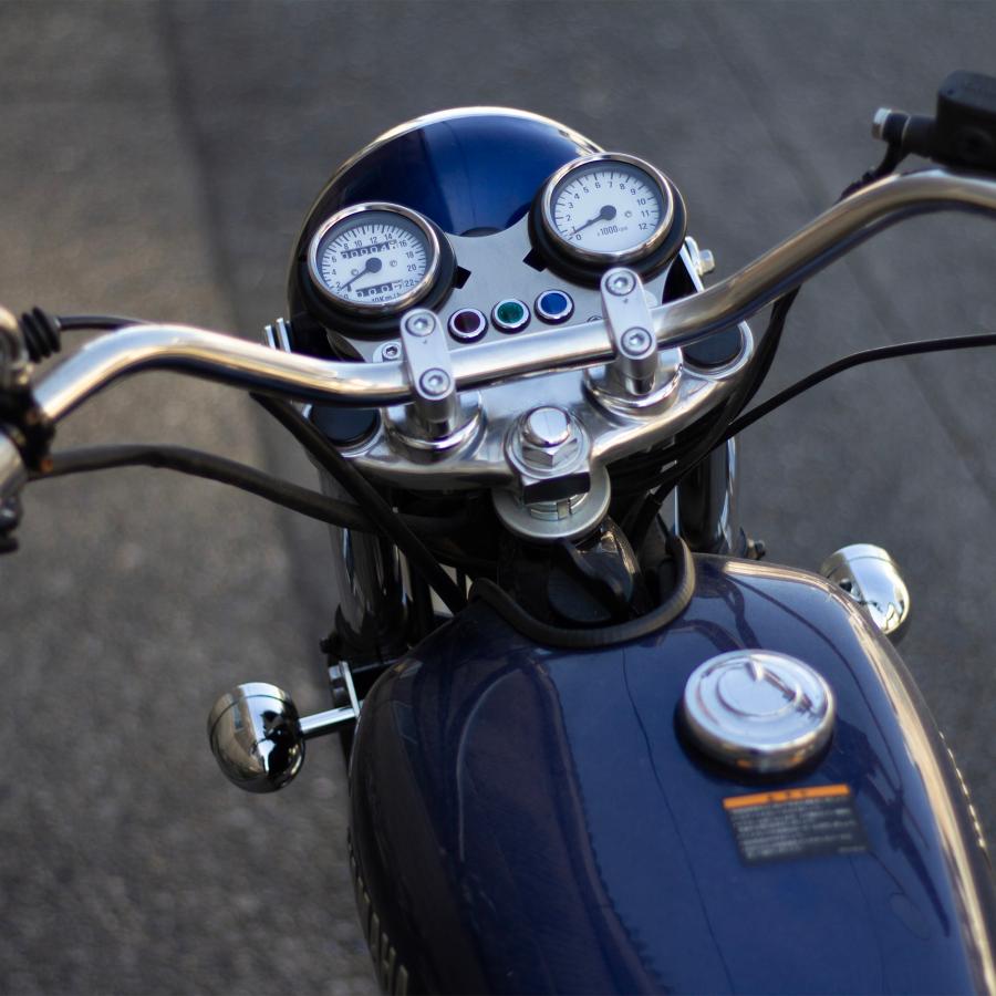 P*a様 SR400 メーター 本体 2連　車外ステー付き SR400/500用 ダブルメーターステー φ60 MOTOR ROCK (MR-EL032) : MOTOR