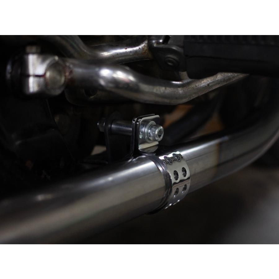 MOTOR ROCK XS650用 オールドスタイル手曲げマフラー Type1 ベアメタル