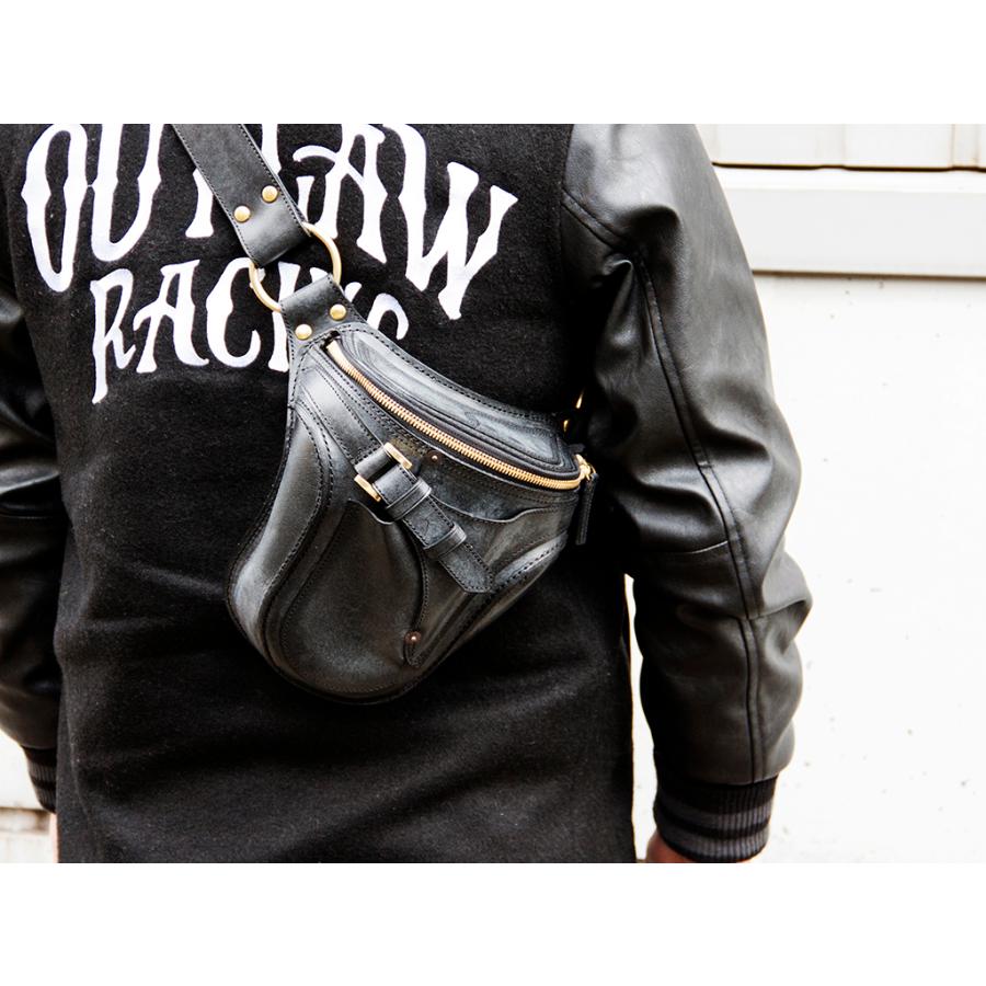 MOTOR ROCK × GAHO レザーバッグ Type B ブラック (MR-GO002B) : MOTOR 
