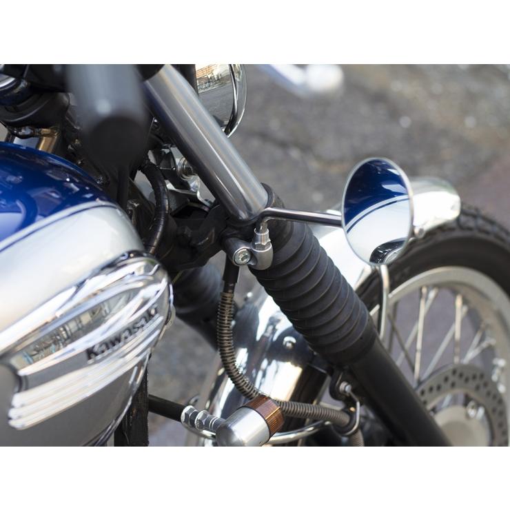 MOTOR ROCK W650/400/800用 新型ニールックミラーブラケット (MR-HC073
