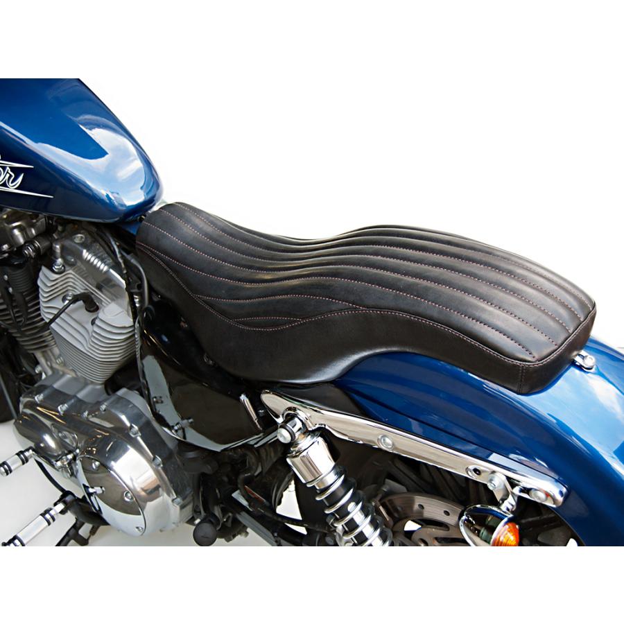 MOTOR ROCK レザーシート スポーツスター '04-'09モデル MOTOR ROCK スポーツスター XL'04-'09 本革シート ロング (MR-SM031A