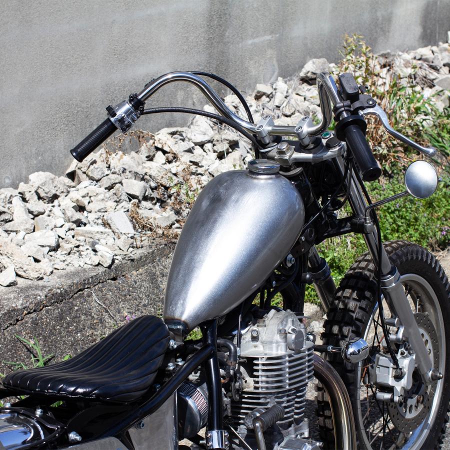 【中古】SR400 SR500 社外 マスタングタンク　ダークパープル MOTOR ROCK SR400/500用 マスタングタンクキット ハイマウント (MR
