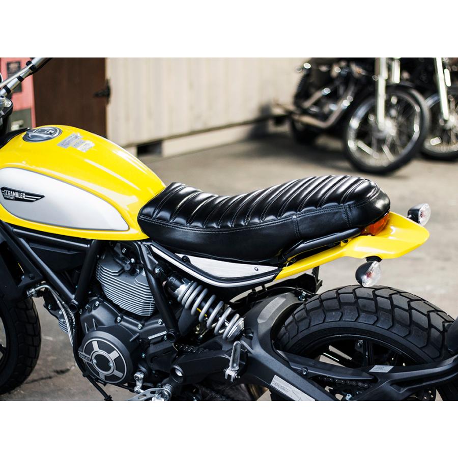 MOTOR ROCK Ducati Scrambler用 本革シート ブラック (MR-SM066A