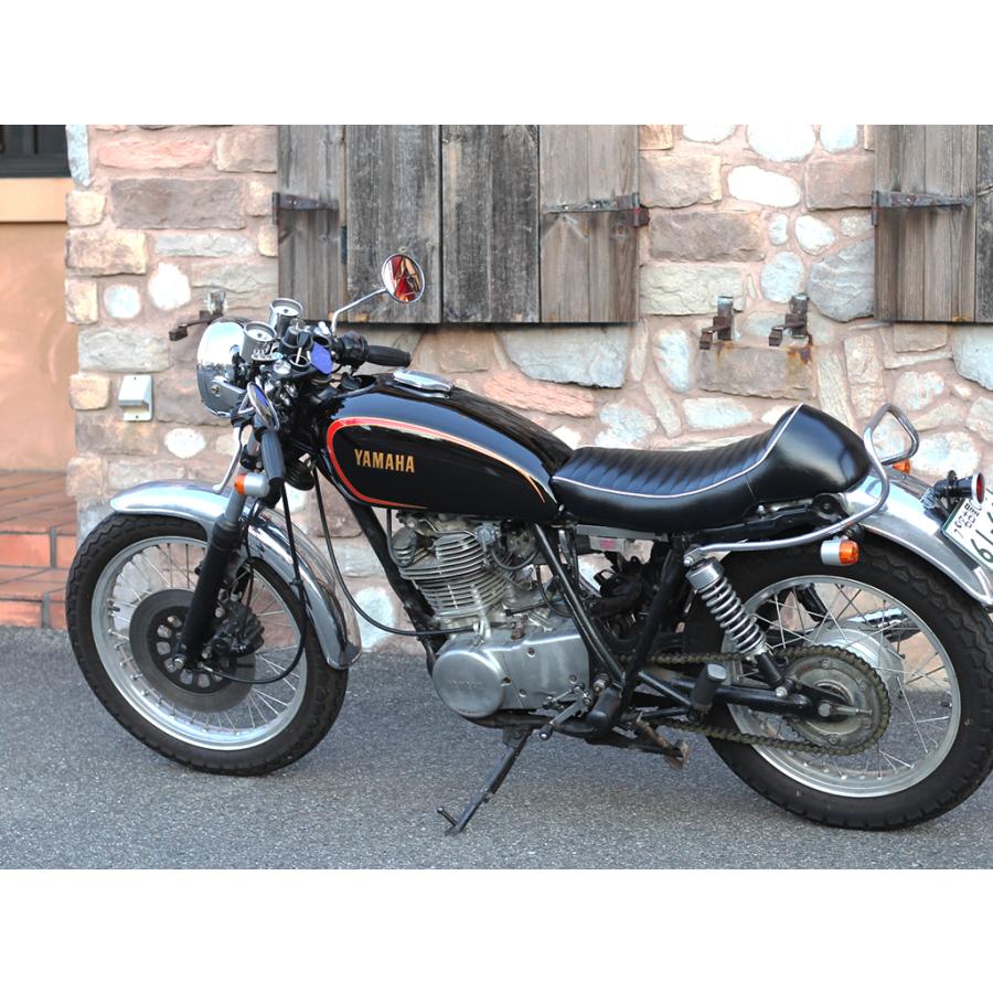 SR400 カフェレーサー　レザーシート ヤマハ SR400/500 カフェレーサーシート Type4 モーターロック