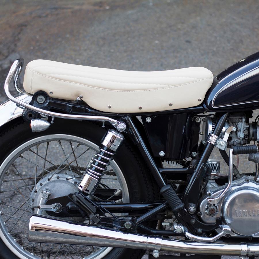 SR400/500用 本革シート ベージュ MOTOR ROCK (MR-SM087)の画像